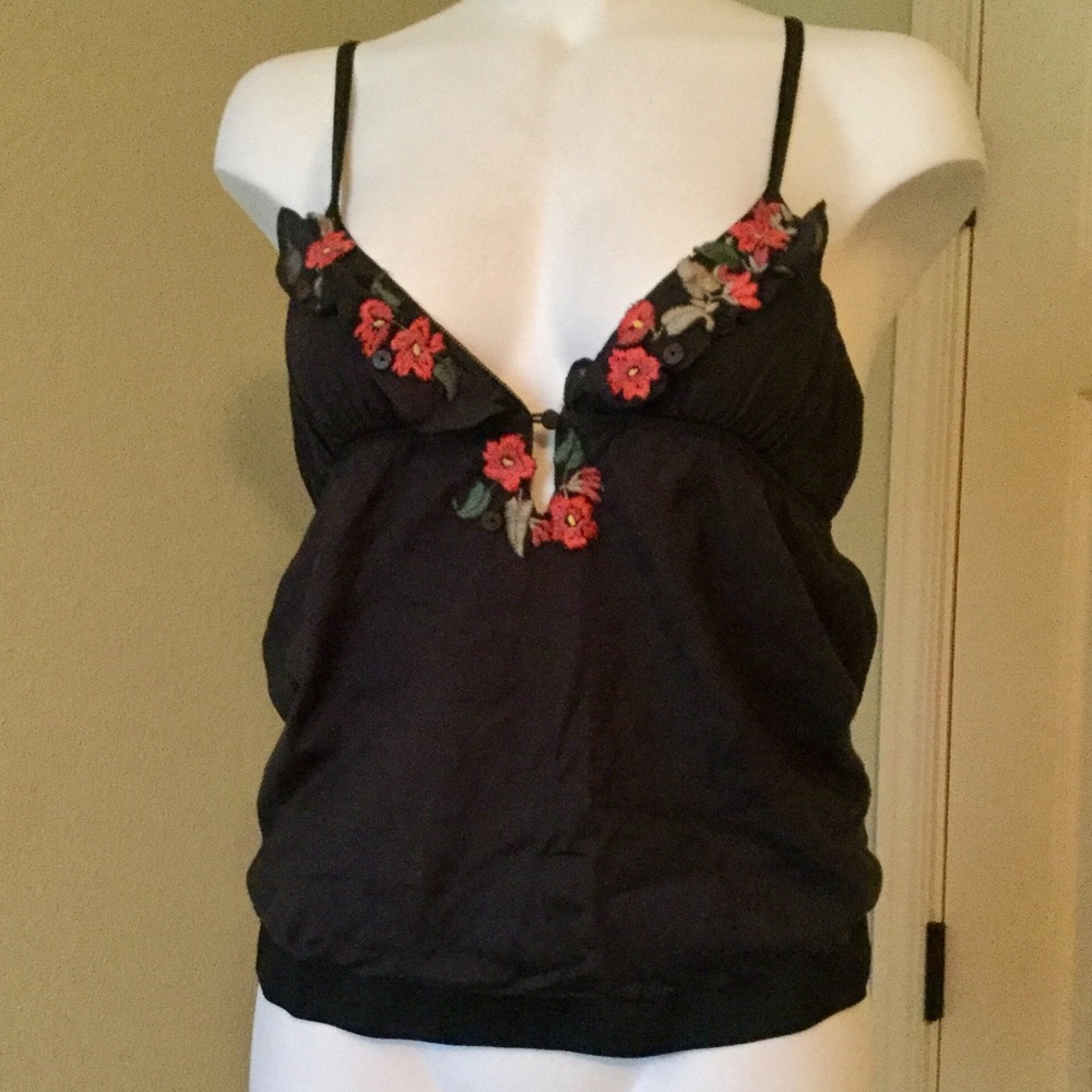 Free People Embroidered Tank